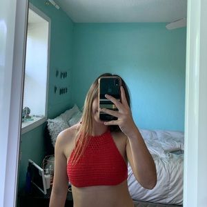 red bikini set